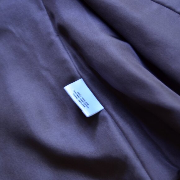 Eileen Fisher plum quilted lined 100% silk jacket W pockets Size S - Picture 11 of 15